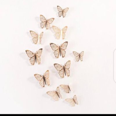 3D Wall Stickers Hollow Butterfly for Kids Rooms Home Wall Decor DIY Fridge stickers Room Decoration